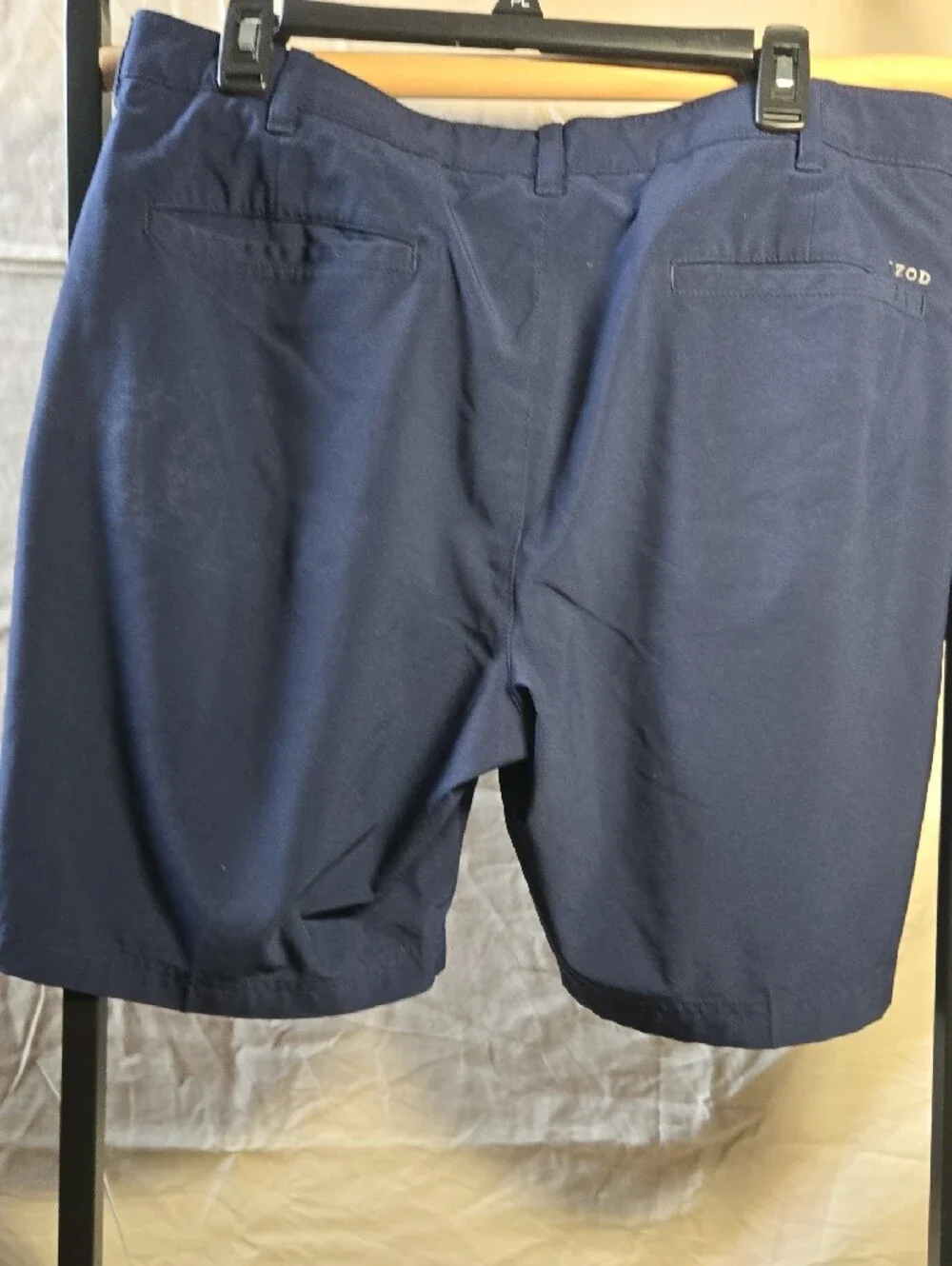 Men's Flat Front Navy Performance Shorts